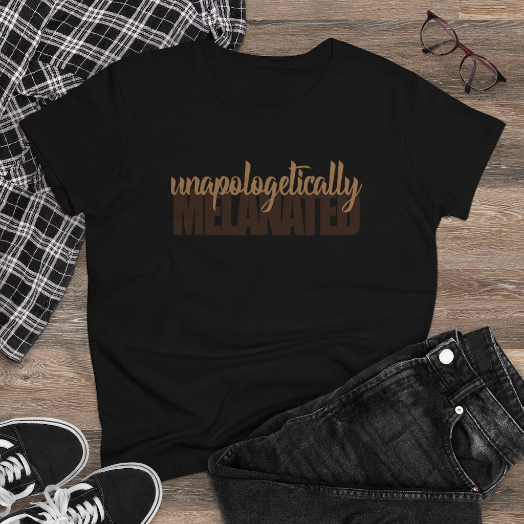 Women's "Unapologetically MELANATED" Heavy Cotton Tee