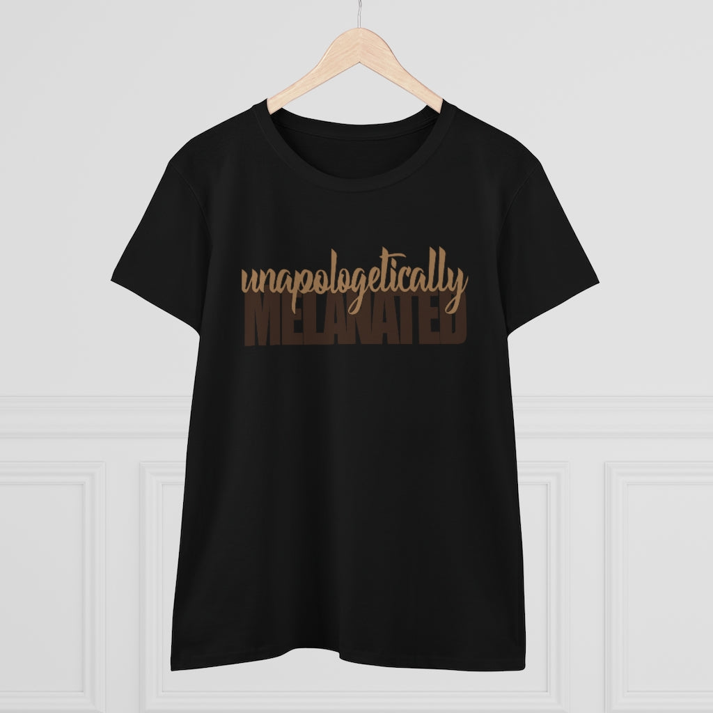 Women's "Unapologetically MELANATED" Heavy Cotton Tee
