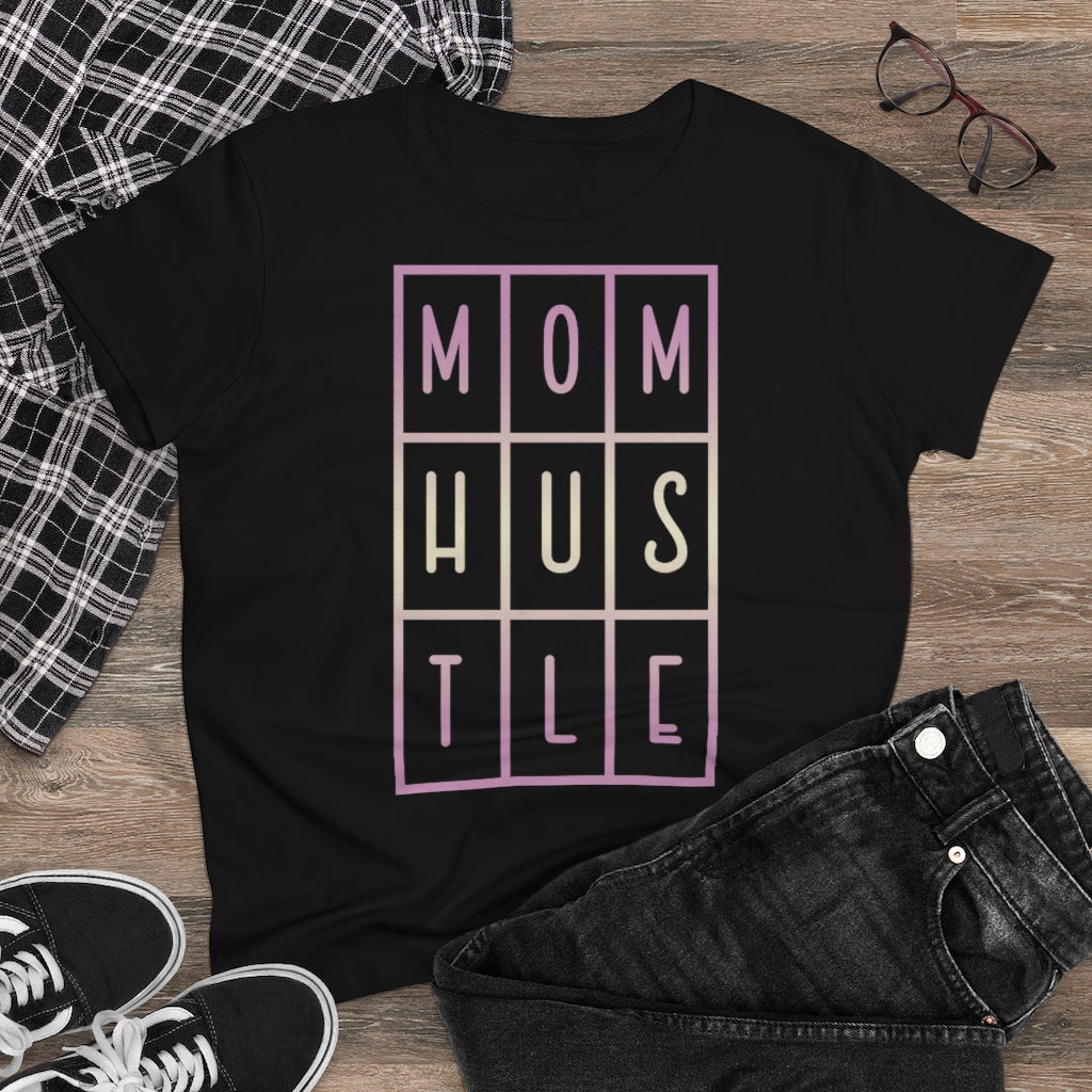 Women's "MOM HUSTLE" Heavy Cotton Tee