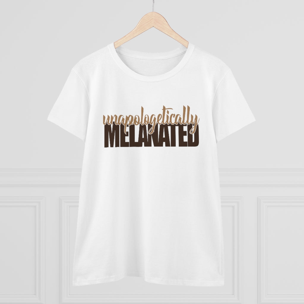Women's "Unapologetically MELANATED" Heavy Cotton Tee