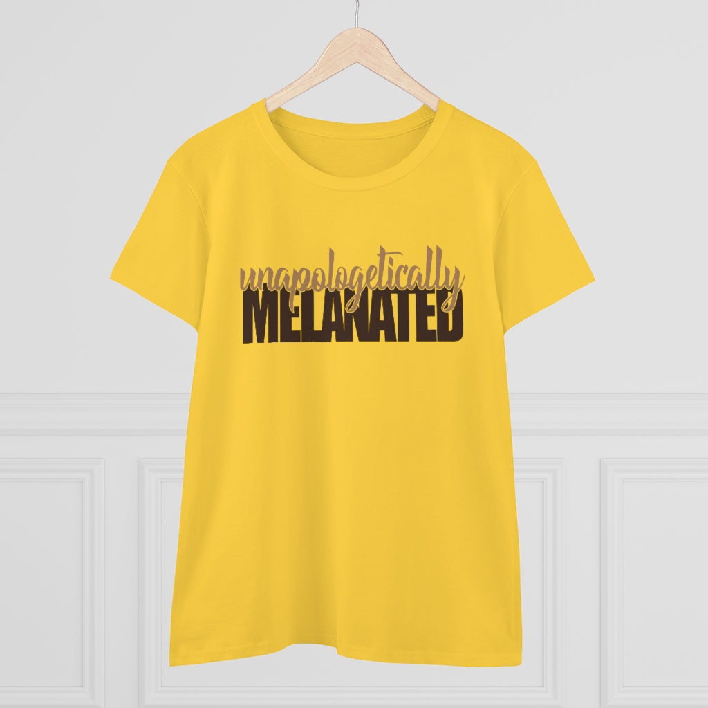 Women's "Unapologetically MELANATED" Heavy Cotton Tee