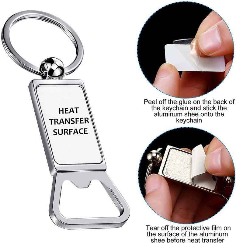 Sublimation Blank Keychain Bottle Openers 5 Pack