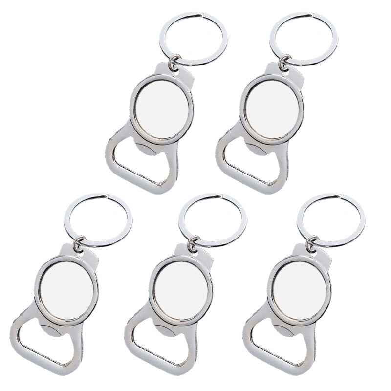 Sublimation Blank Keychain Bottle Openers 5 Pack