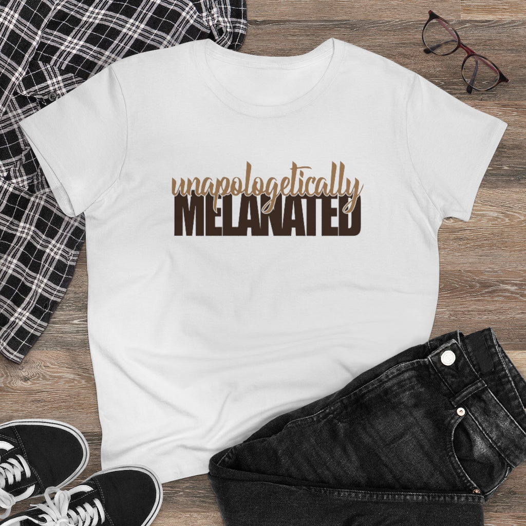 Women's "Unapologetically MELANATED" Heavy Cotton Tee