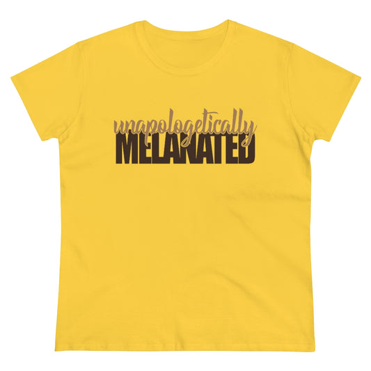 Women's "Unapologetically MELANATED" Heavy Cotton Tee