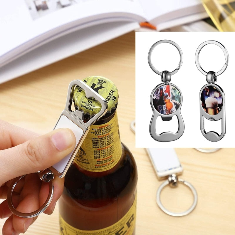 Sublimation Blank Keychain Bottle Openers 5 Pack